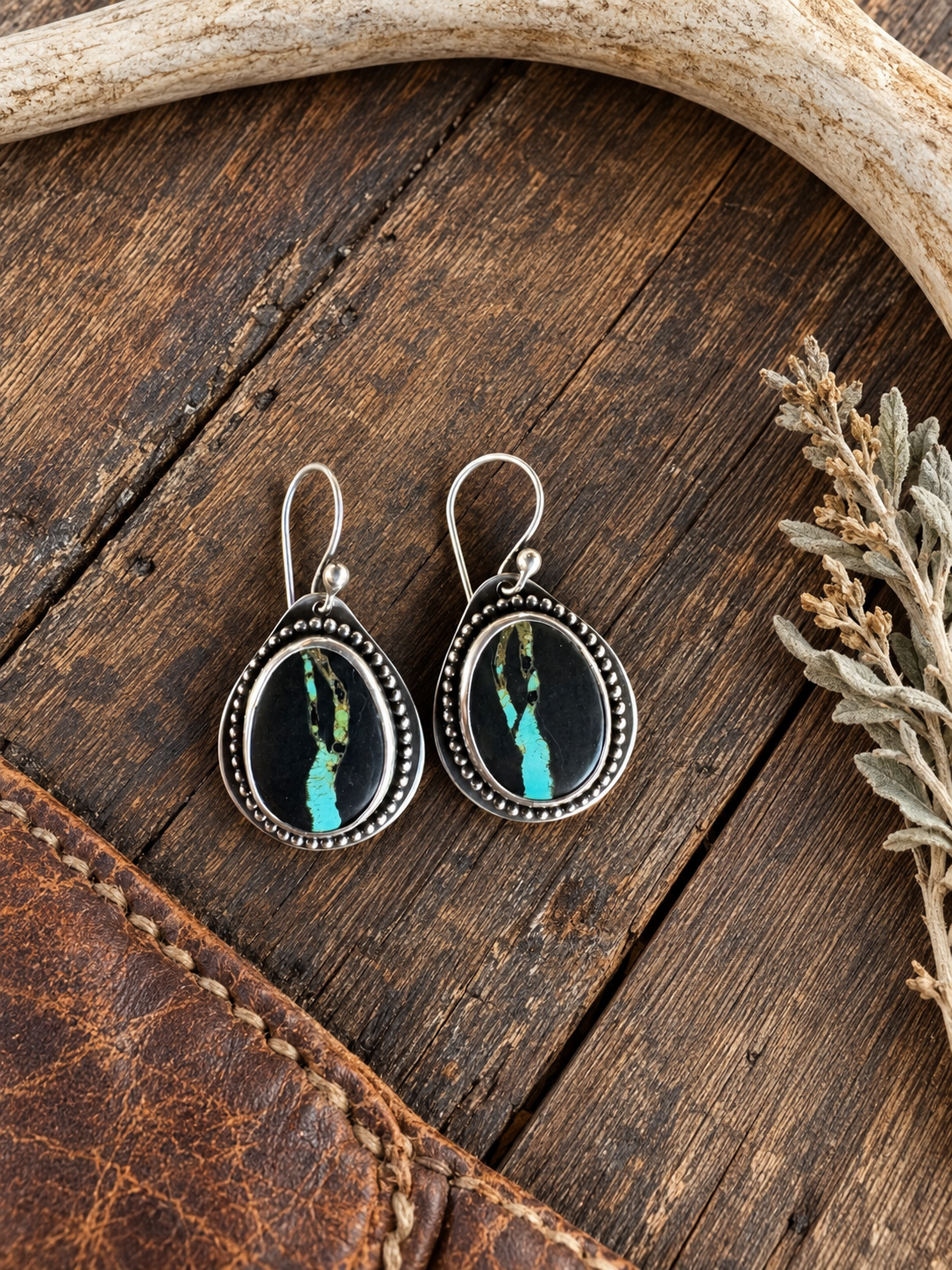 Blackjack Sterling Silver Earrings.