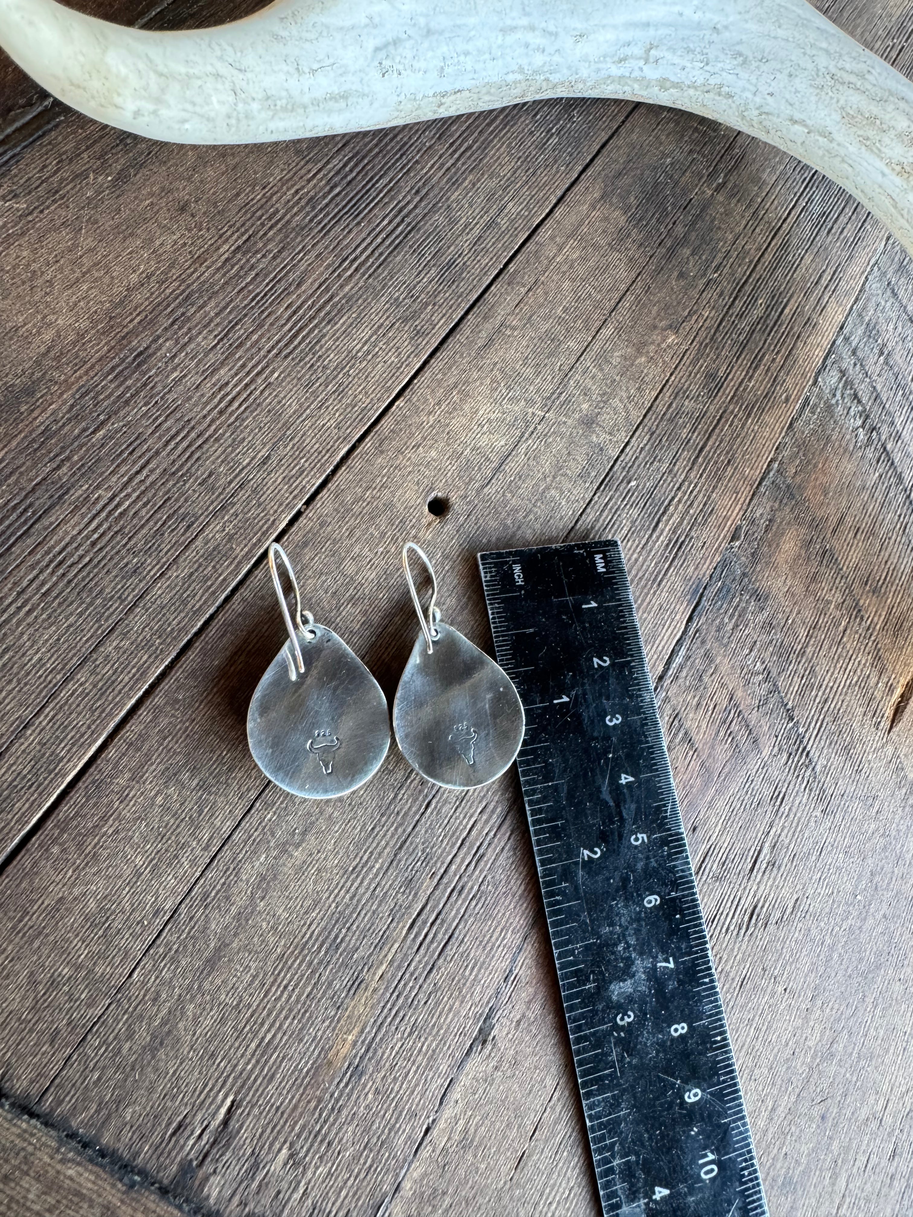 Blackjack Sterling Silver Earrings.
