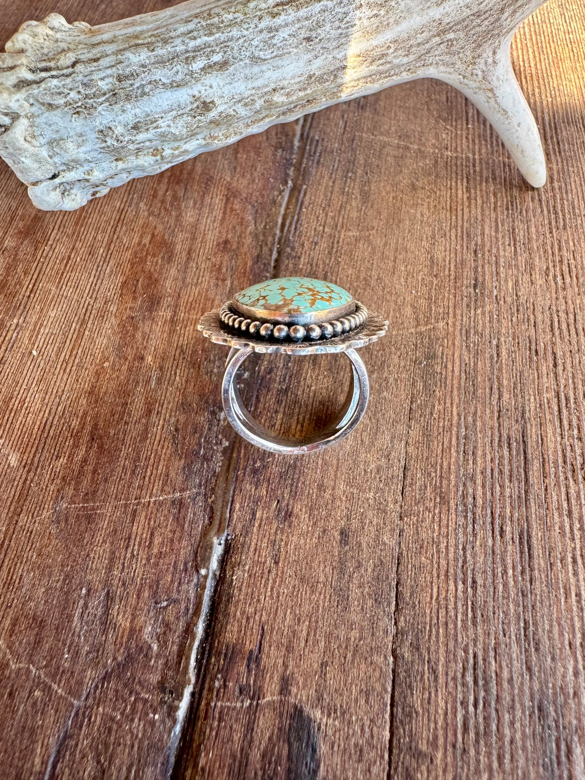 No8 Turquoise Statement Ring. Size 8.5