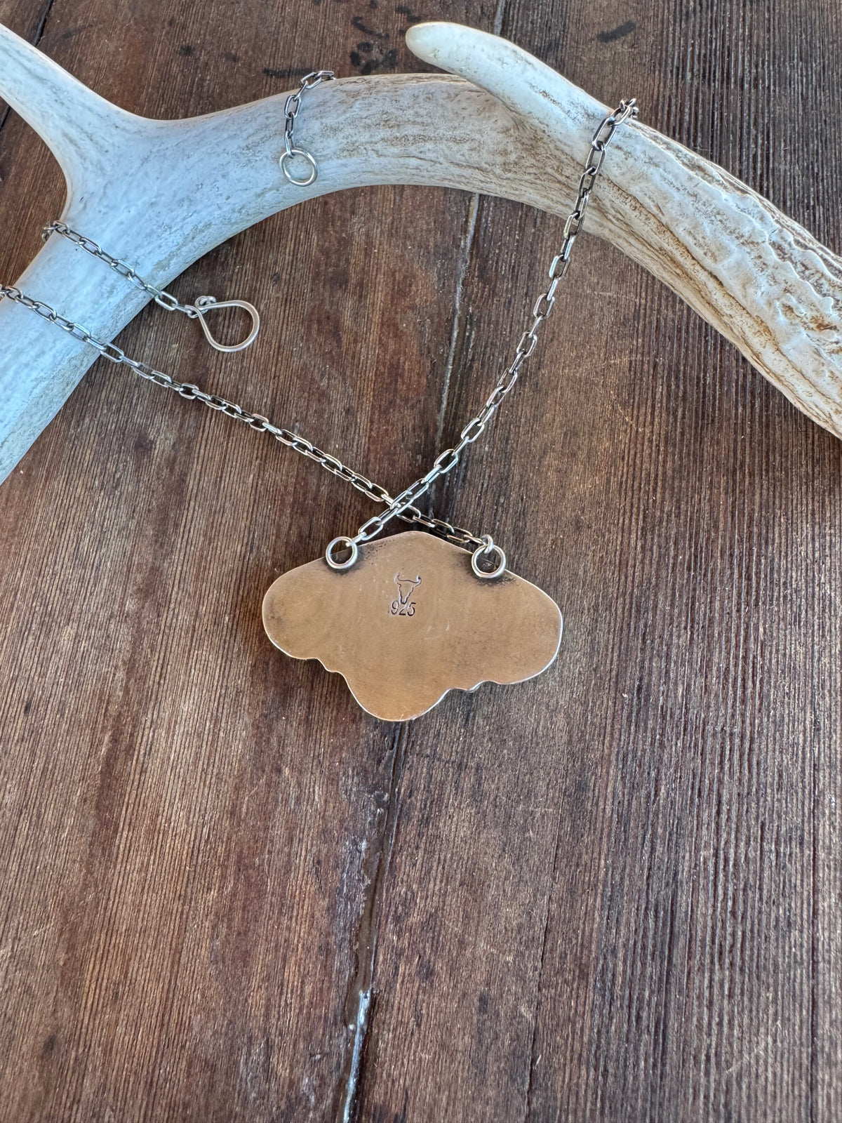 Sterling Silver Turquoise Pendant with 20” chain.
