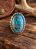 Morenci Turquoise Men’s Ring. Size 11.5