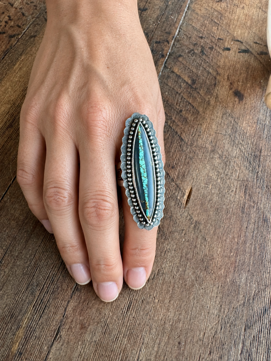 Sterling Silver Blackjack Turquoise Ring